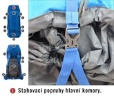 Batoh Husky Ultralight Ranis 70l modrá