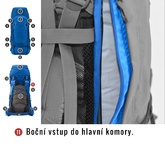 Batoh Husky Ultralight Ranis 70l modrá