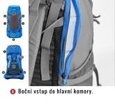 Batoh Husky Ultralight Rony 50l modrá